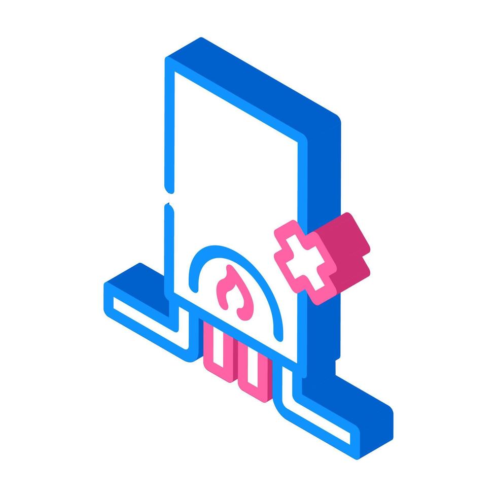 heizungssystem reparatur isometrische symbolvektorillustration vektor