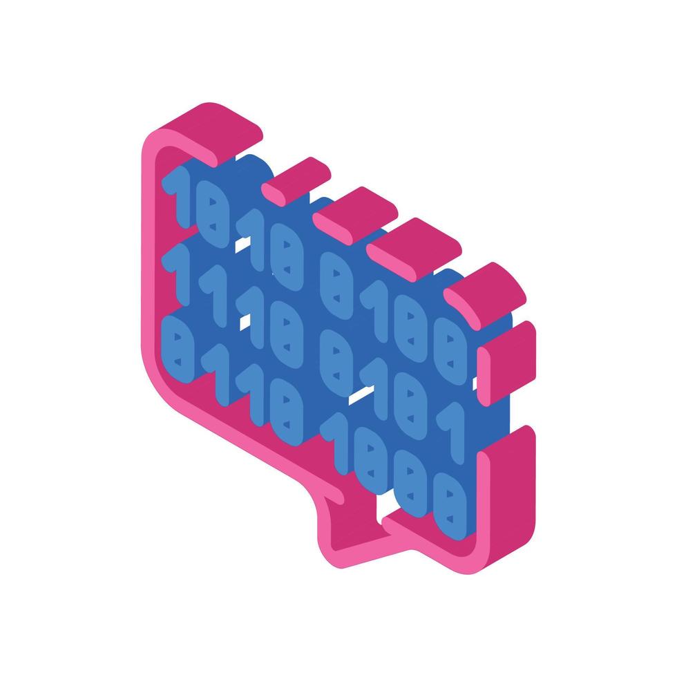 isometrische symbolvektorillustration für digitale gespräche vektor