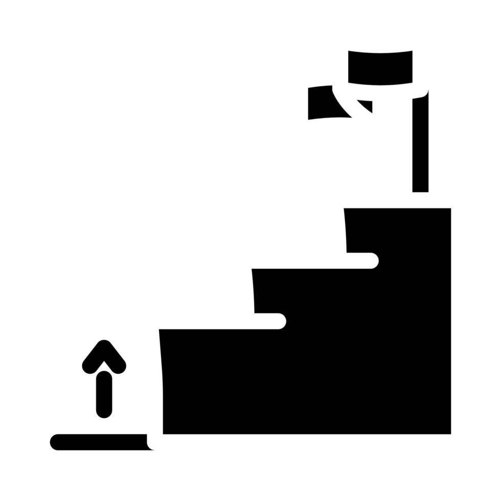 Glyph-Symbol-Vektorillustration für die Erreichung des Geschäftsziels vektor