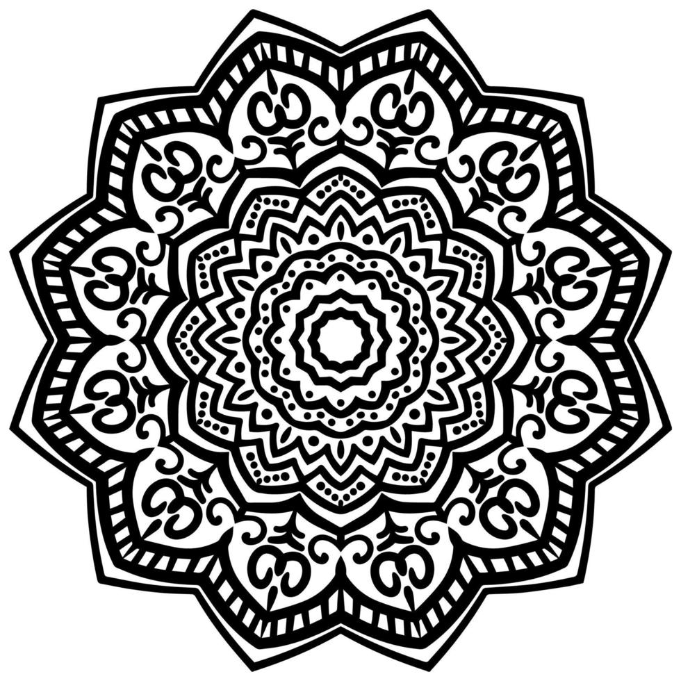 Blumen-Mandala. vintage dekorative elemente. orientalisches Muster, Vektorillustration. Malbuch Seite vektor