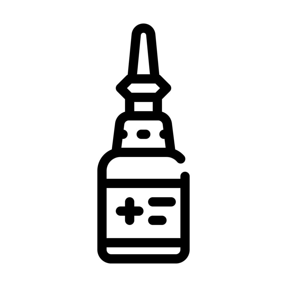 Augentropfen medizinische Behandlung Symbol Leitung Vektor Illustration