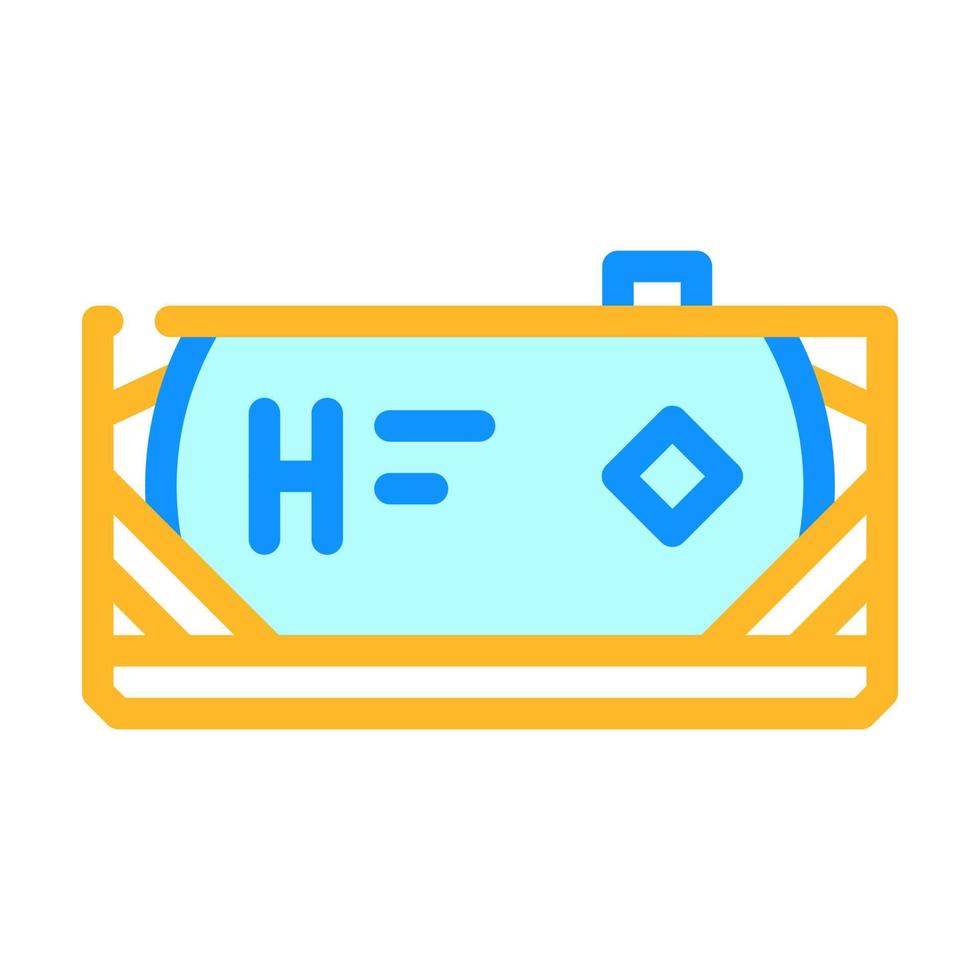 Transporttank Wasserstoff Farbe Symbol Vektor Illustration
