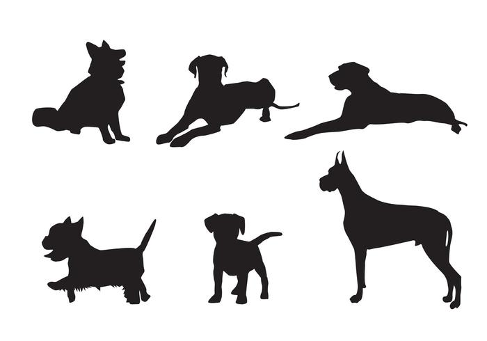 Free Vector Dog Silhouette Vektoren