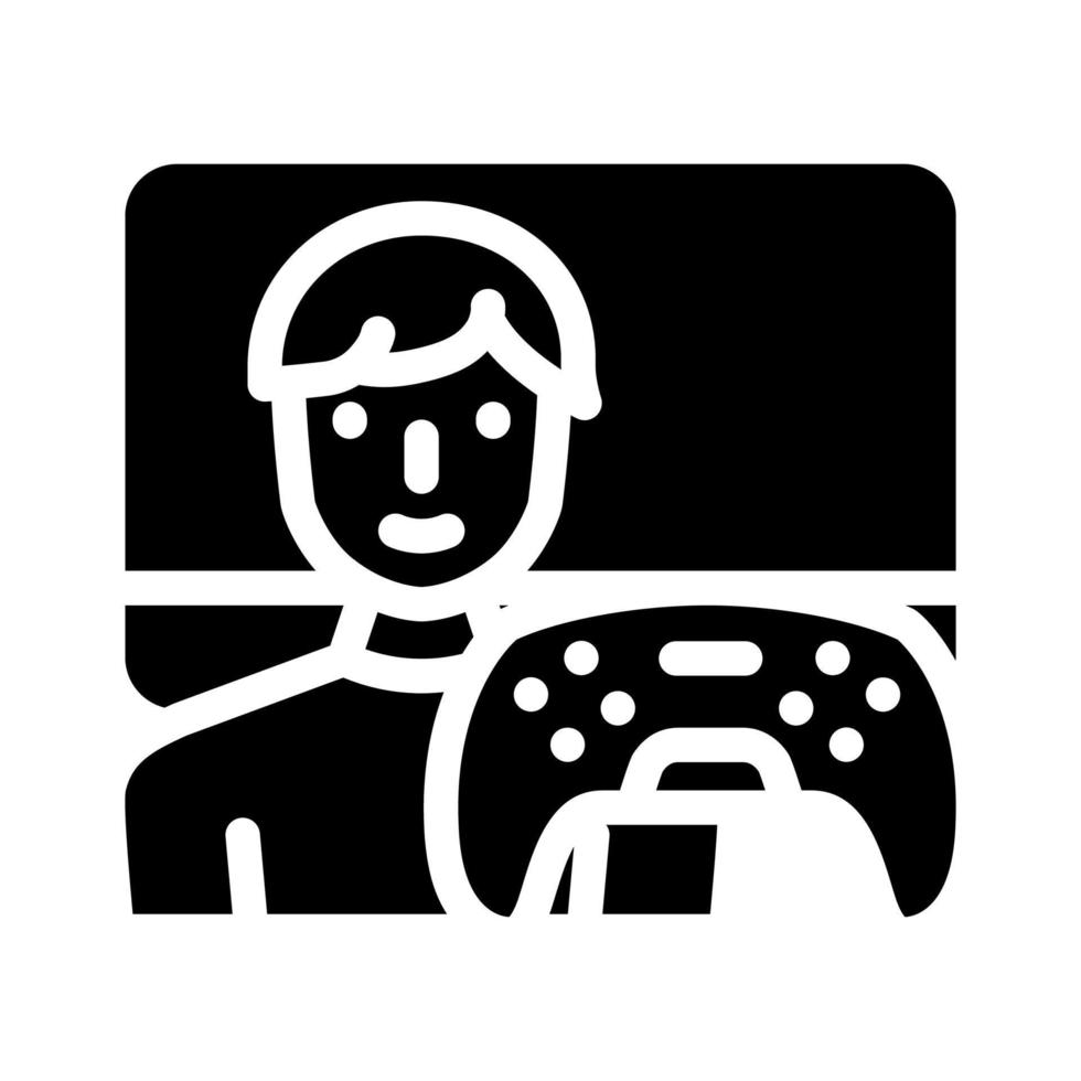 Gaming Sport Glyphe Symbol Vektor Illustration schwarz