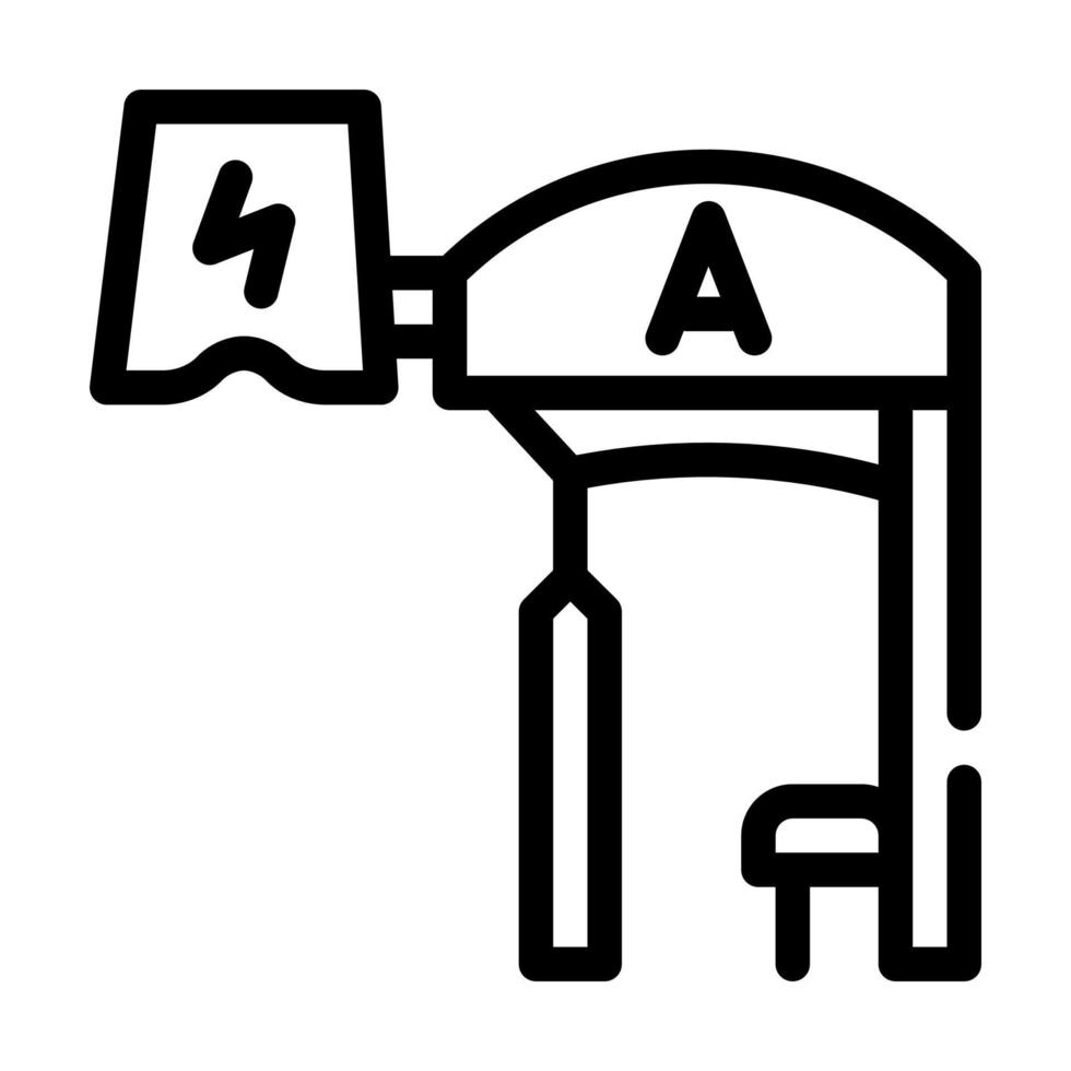 Bushaltestelle mit Stromabnehmerlinie Symbol Vektor Illustration