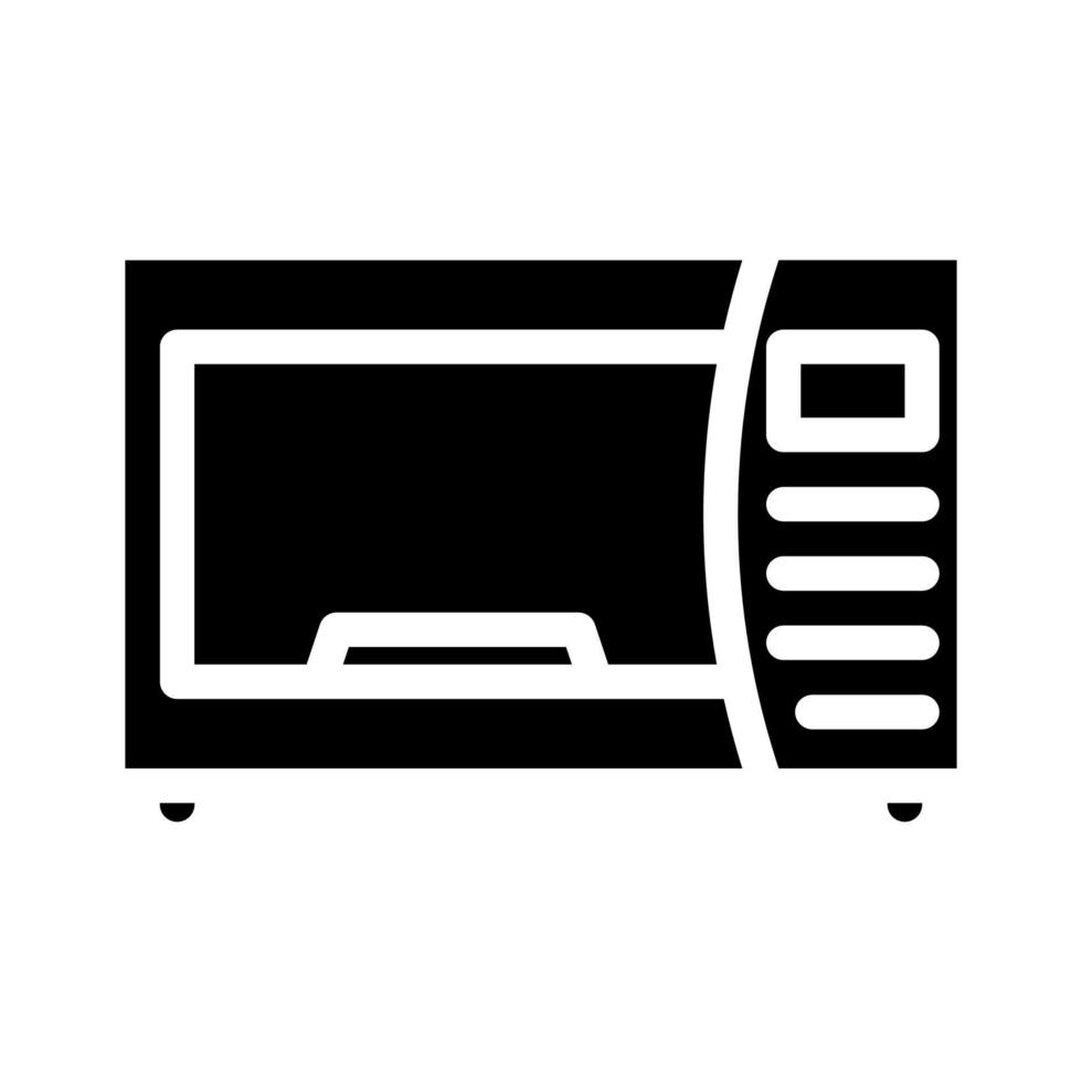 Glyph-Symbol-Vektorillustration für elektronische Geräte für Mikrowellen vektor