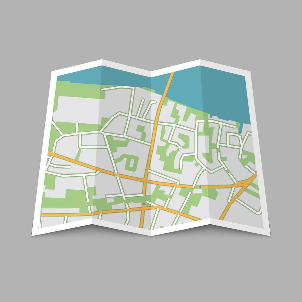 abstrakter Standort Stadtplan vektor