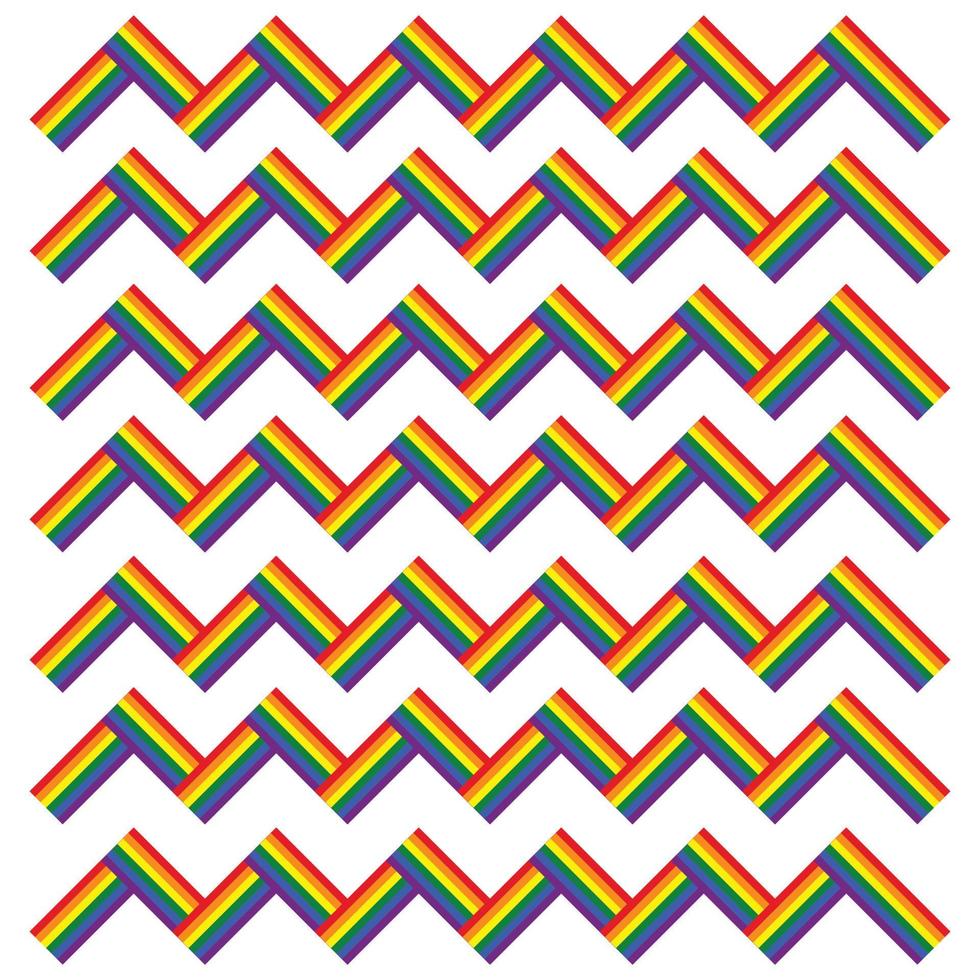 regnbågsflagga sömlös sicksack bakgrund vektor