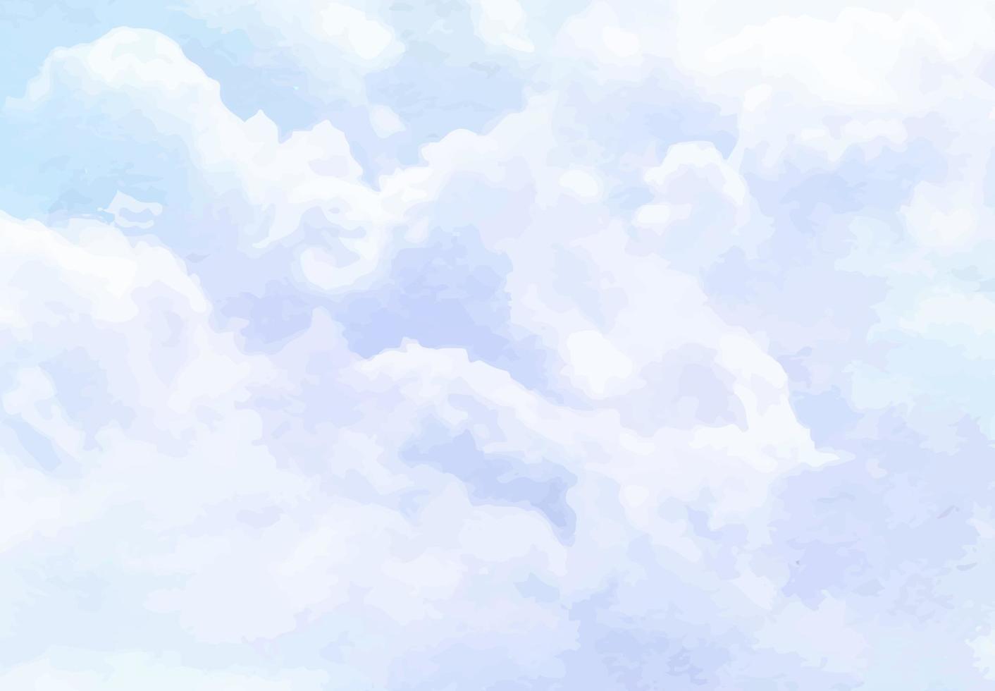 Zucker Baumwolle blaue Wolken Vektor-Design-Hintergrund. flauschige himmelstruktur. elegante pastelldekorationskulisse, trendige tapete vektor