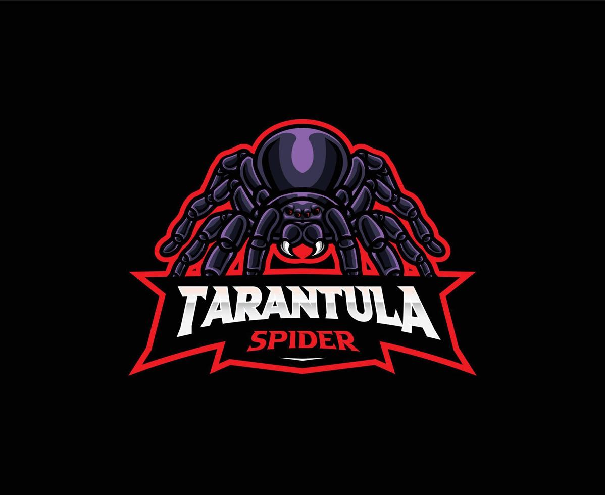 tarantula maskot logotyp design. tarantula spindel vektorillustration. logotyp illustration för maskot eller symbol och identitet, emblem sport eller e-sport spelteam vektor