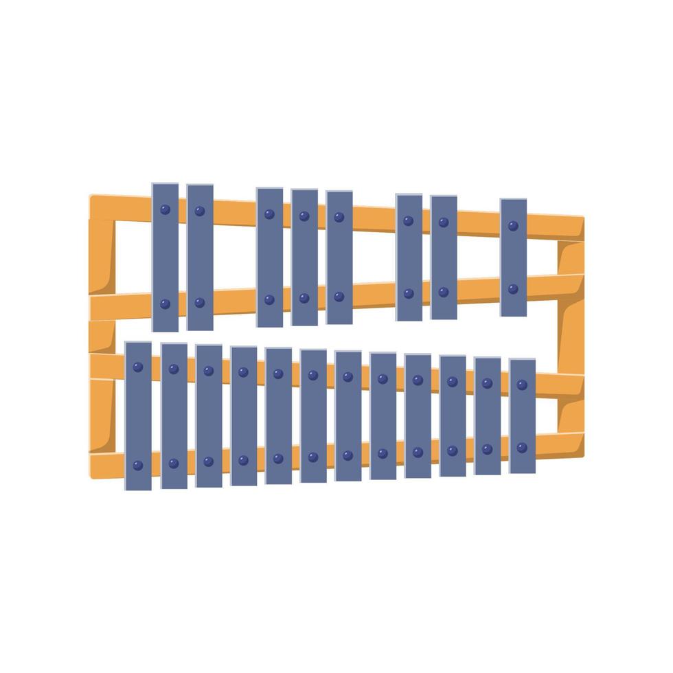 klockspel platt illustration. ren ikon designelement på isolerade vit bakgrund vektor