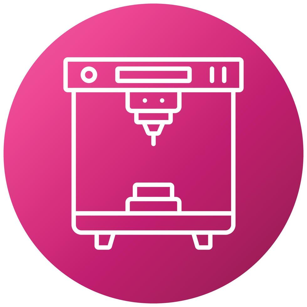 3D-Drucker-Icon-Stil vektor