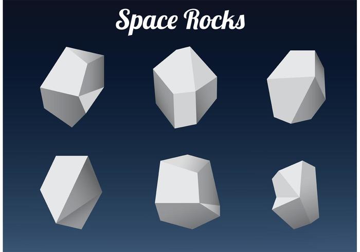 Polygonal Space Rocks vektor