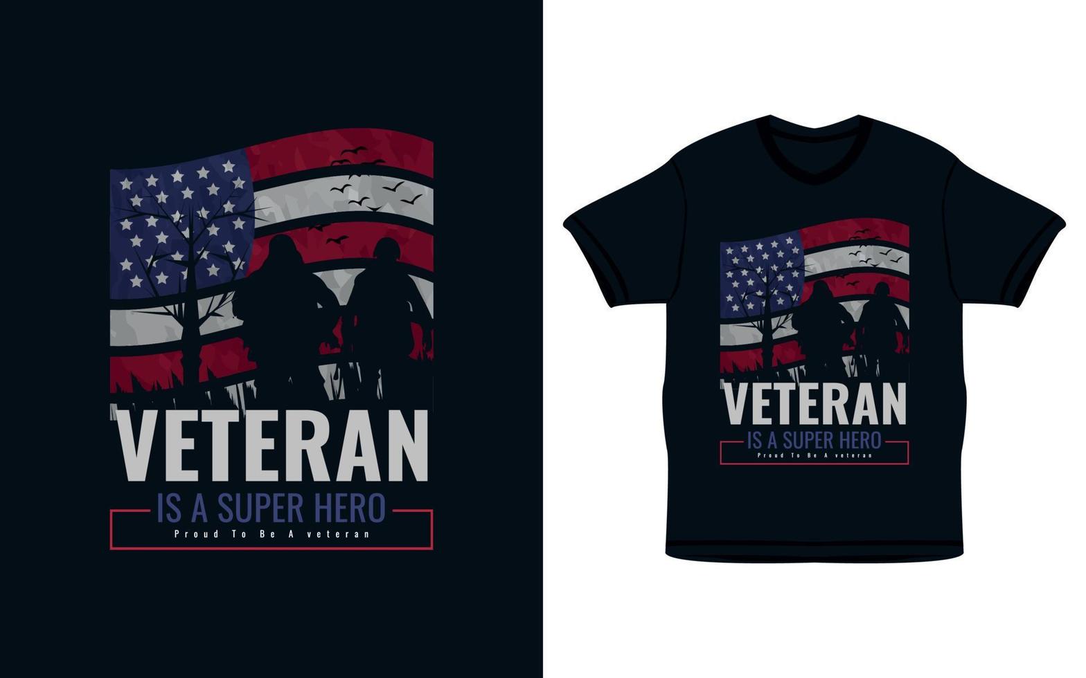 glad 4 juli USA veteran t-shirt design vektor