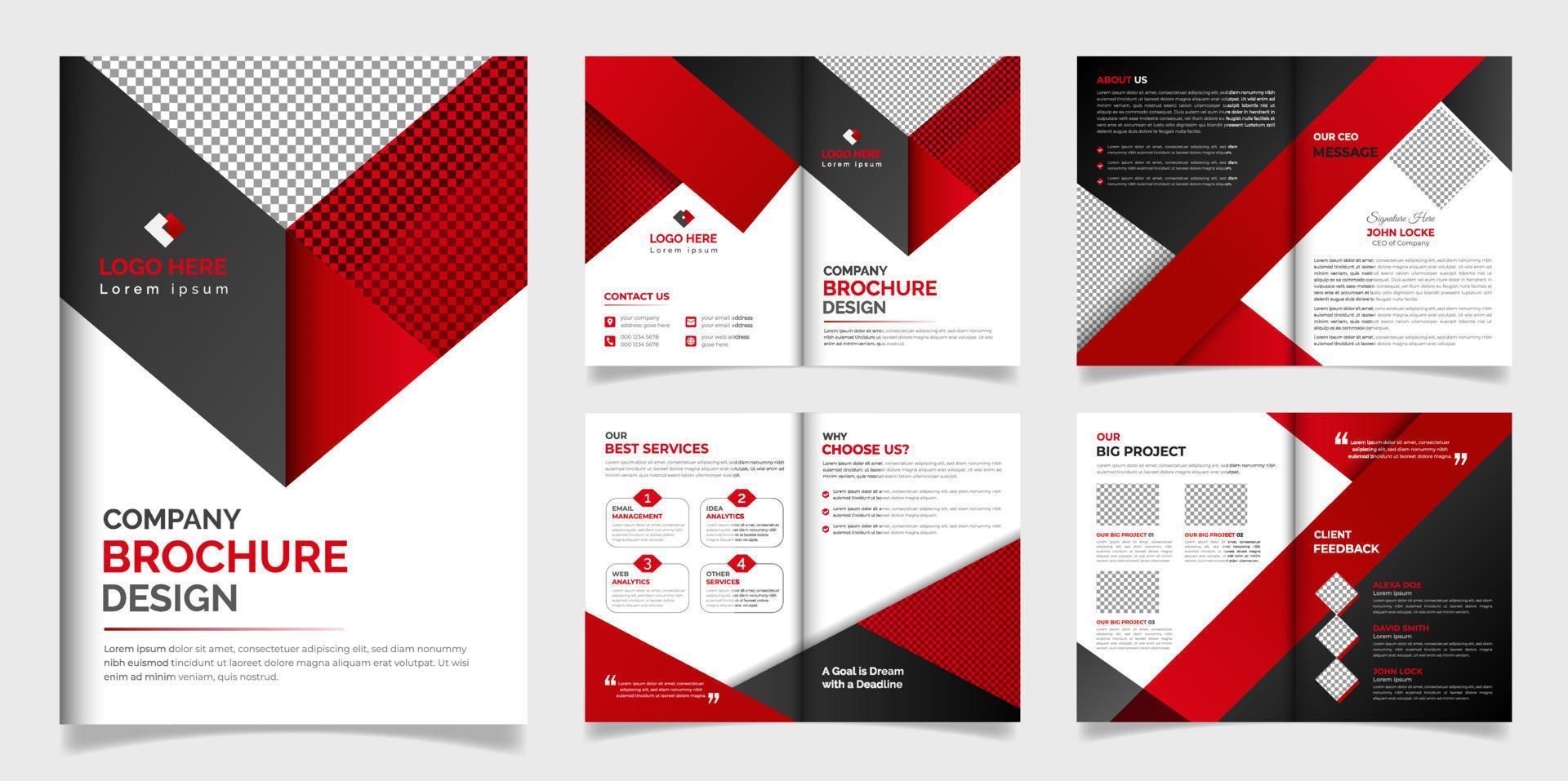 professionelle Corporate-Business-Broschüre-Design-Vorlage vektor