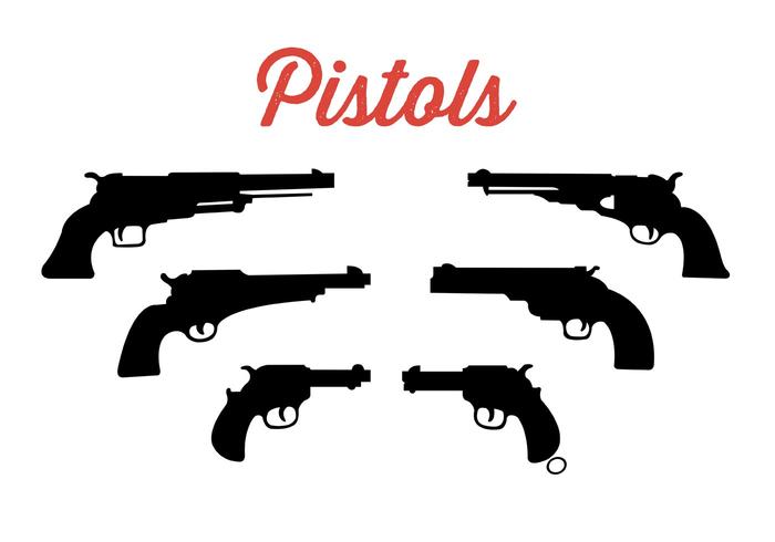 Sammlung von Pistolen vektor