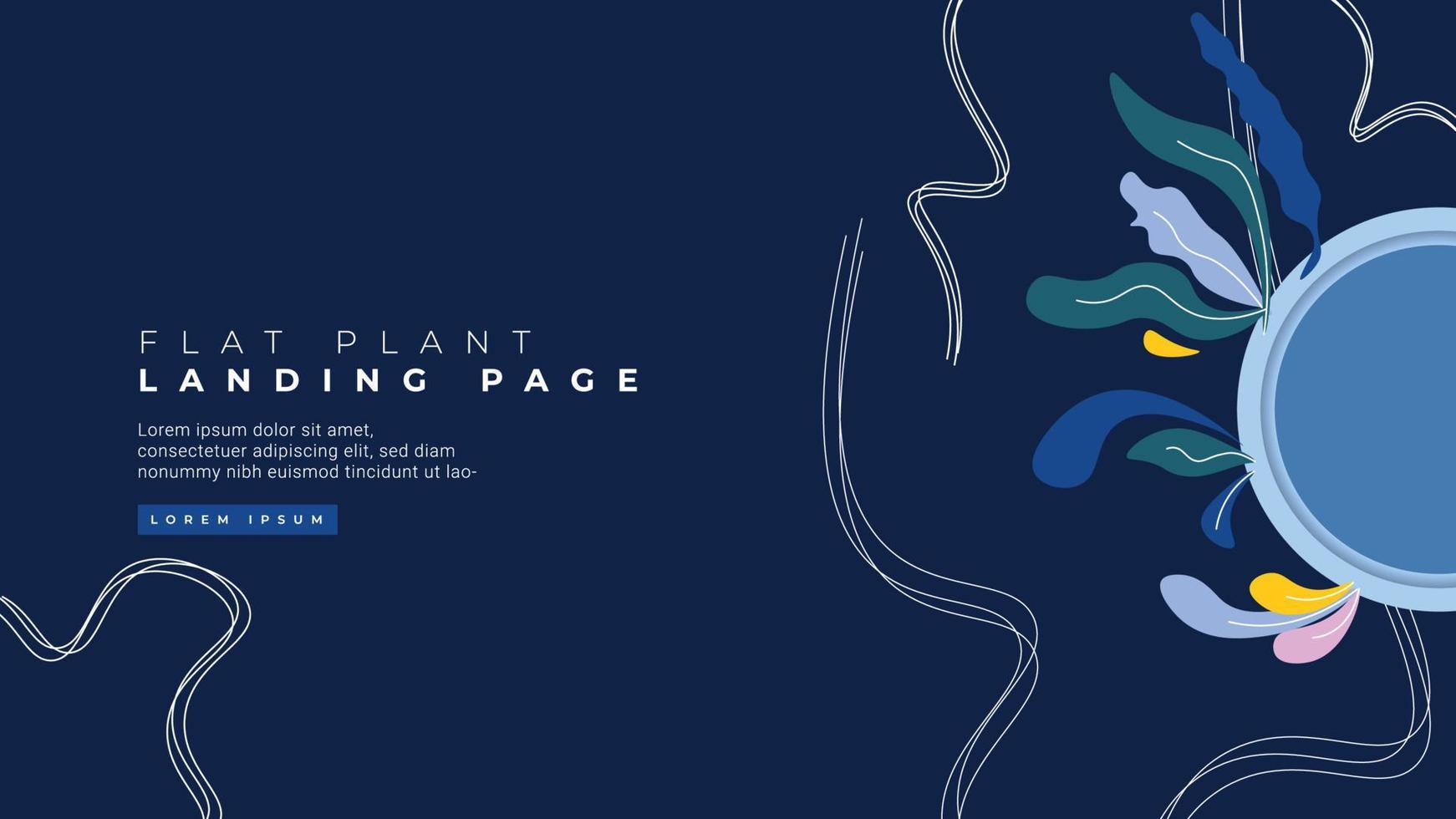 Landing Page mit flachem floralem Hintergrunddesign. Vektor-Illustration vektor