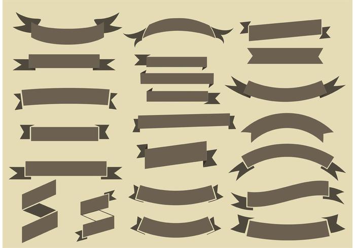 Gratis Ribbons Vector Collection