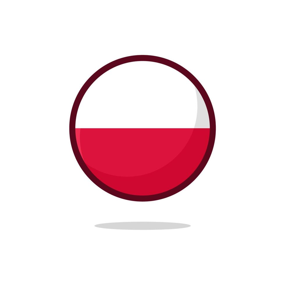 Symbol der polnischen Flagge vektor