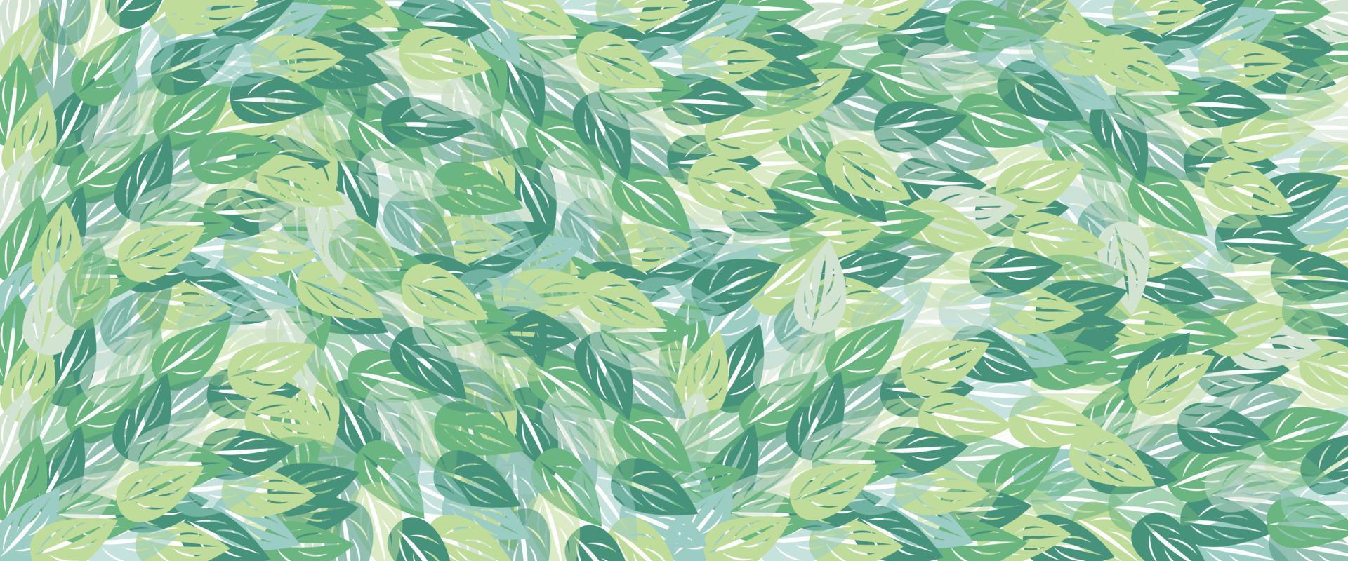 grüne Blätter. natürlicher Hintergrund und Tapete. design für stoff, druck, cover, banner und einladung. vektor