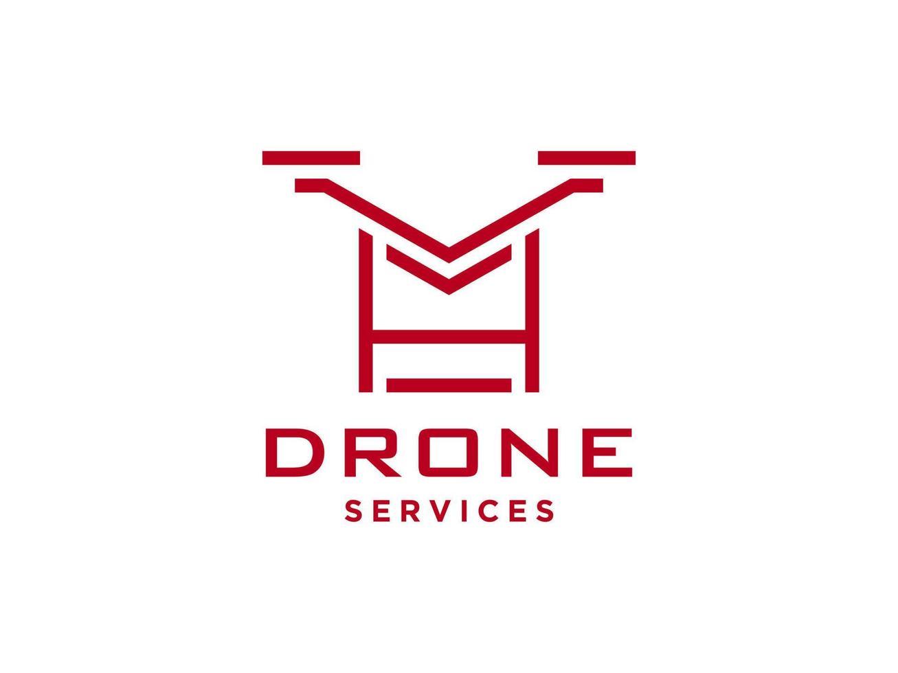 bokstaven h drone logotyp mall vektor ikon. fotografi drönare vektor. quad copter vektor ikon