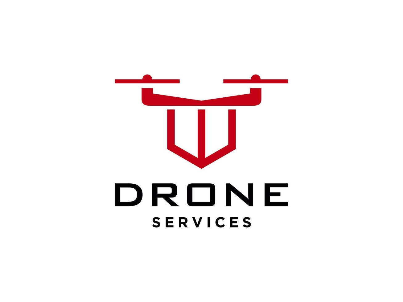 bokstaven w drone logotyp mall vektor ikon. fotografi drönare vektor. quad copter vektor ikon