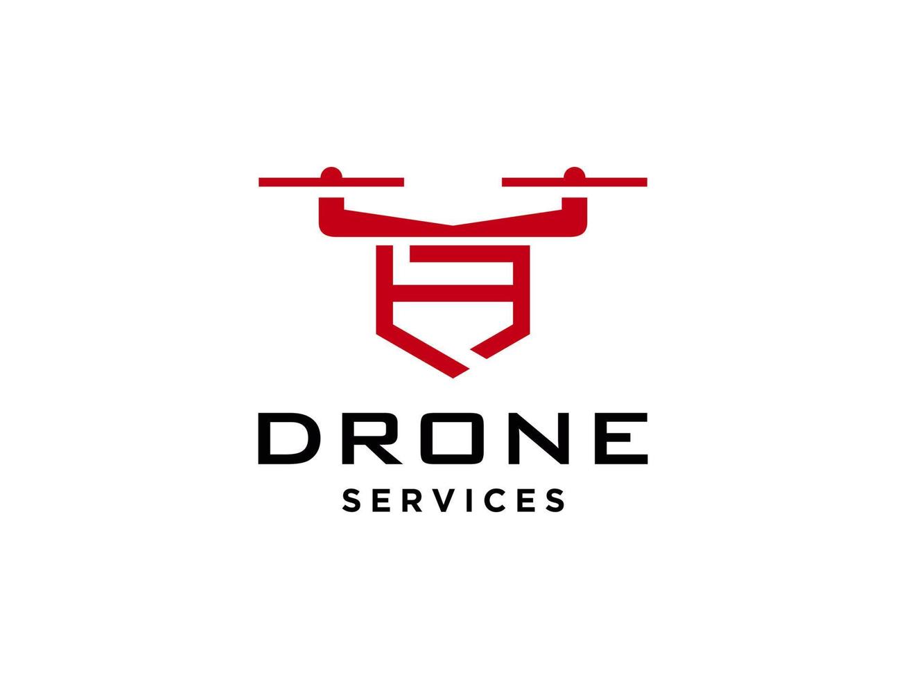 bokstaven h drone logotyp mall vektor ikon. fotografi drönare vektor. quad copter vektor ikon