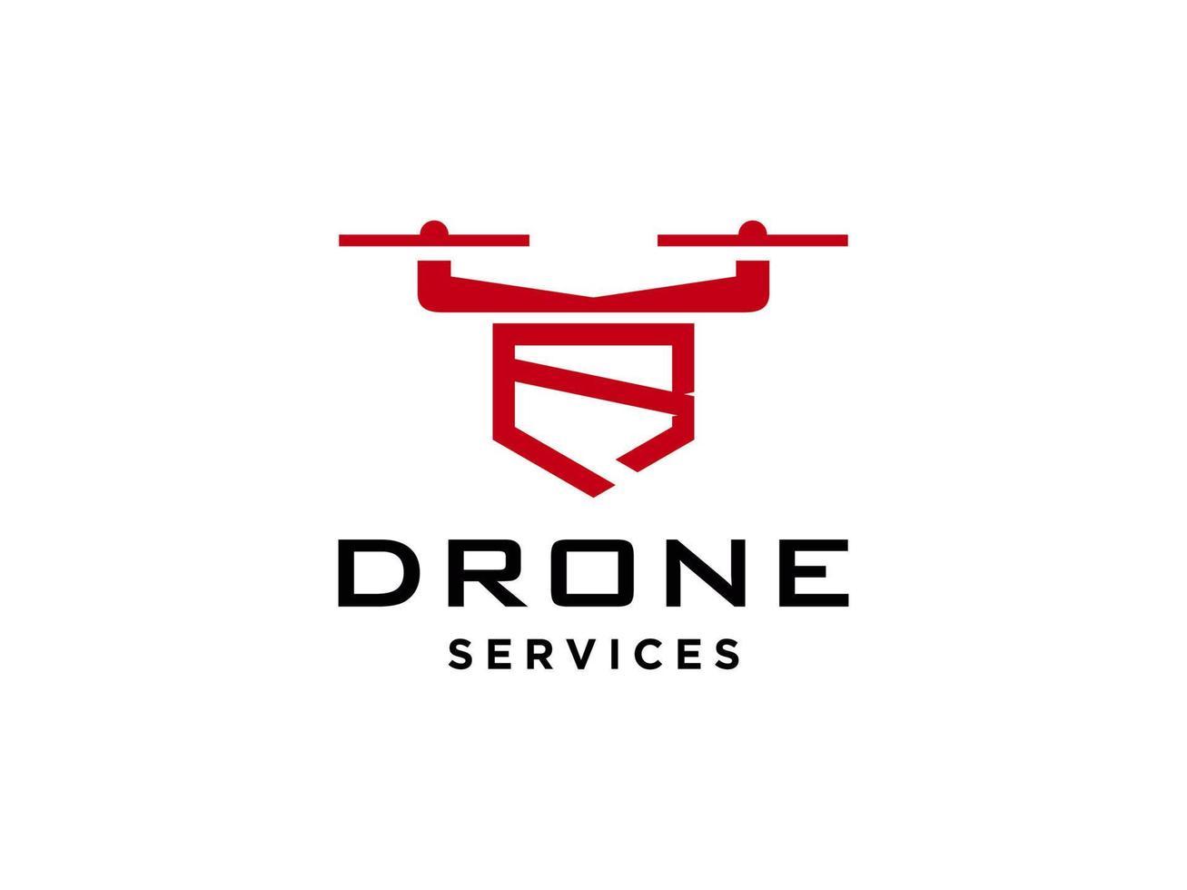 bokstaven r drone logotyp mall vektor ikon. fotografi drönare vektor. quad copter vektor ikon