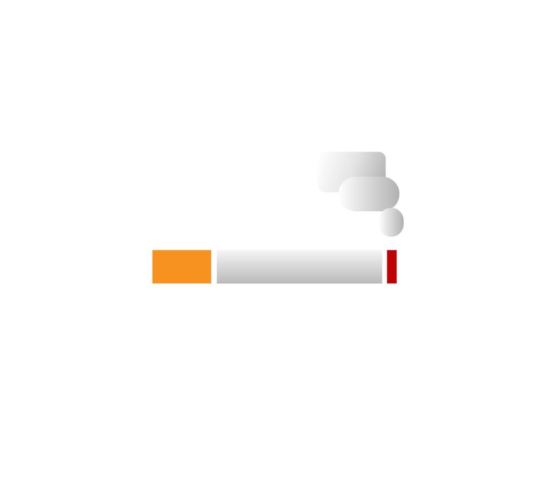 Symbol für das Rauchen von Zigaretten. flacher Designstil. Vektor-Illustration vektor
