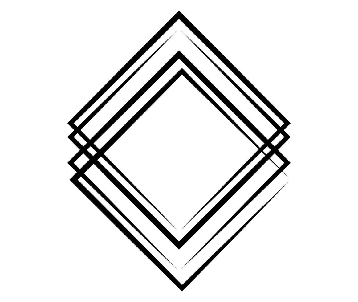 fyrkantig ram. geometriska abstrakta kvadratiska element. vektor illustration