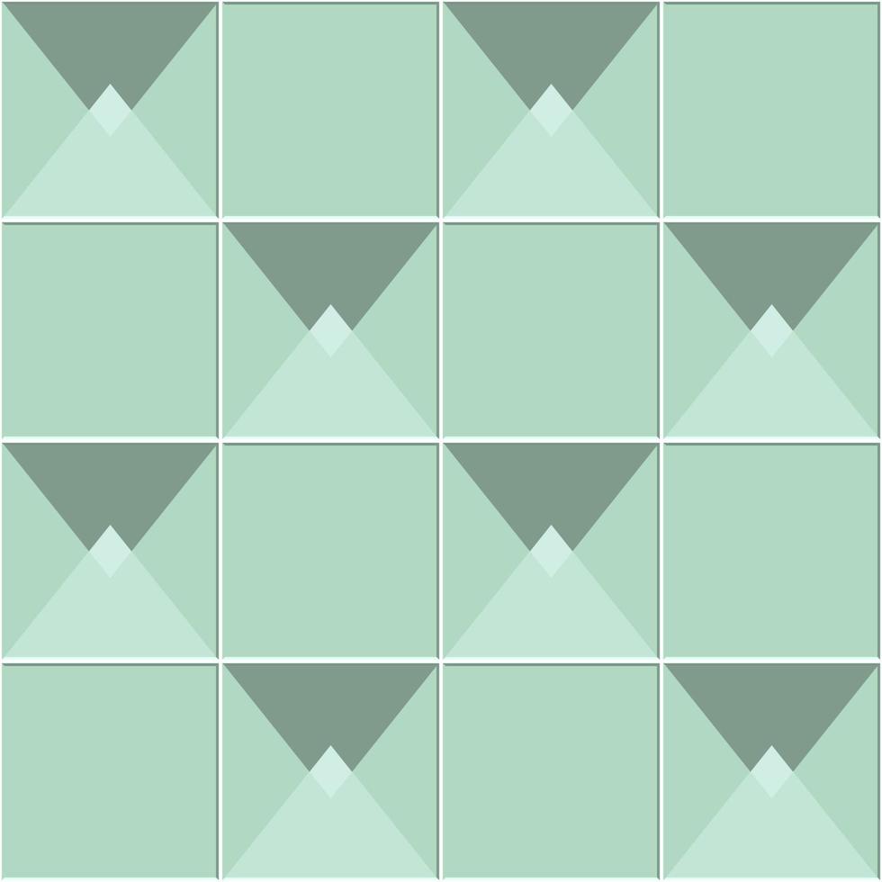 abstrakt sömlösa mönster, geometriska gröna keramiska plattor vektorillustration vektor