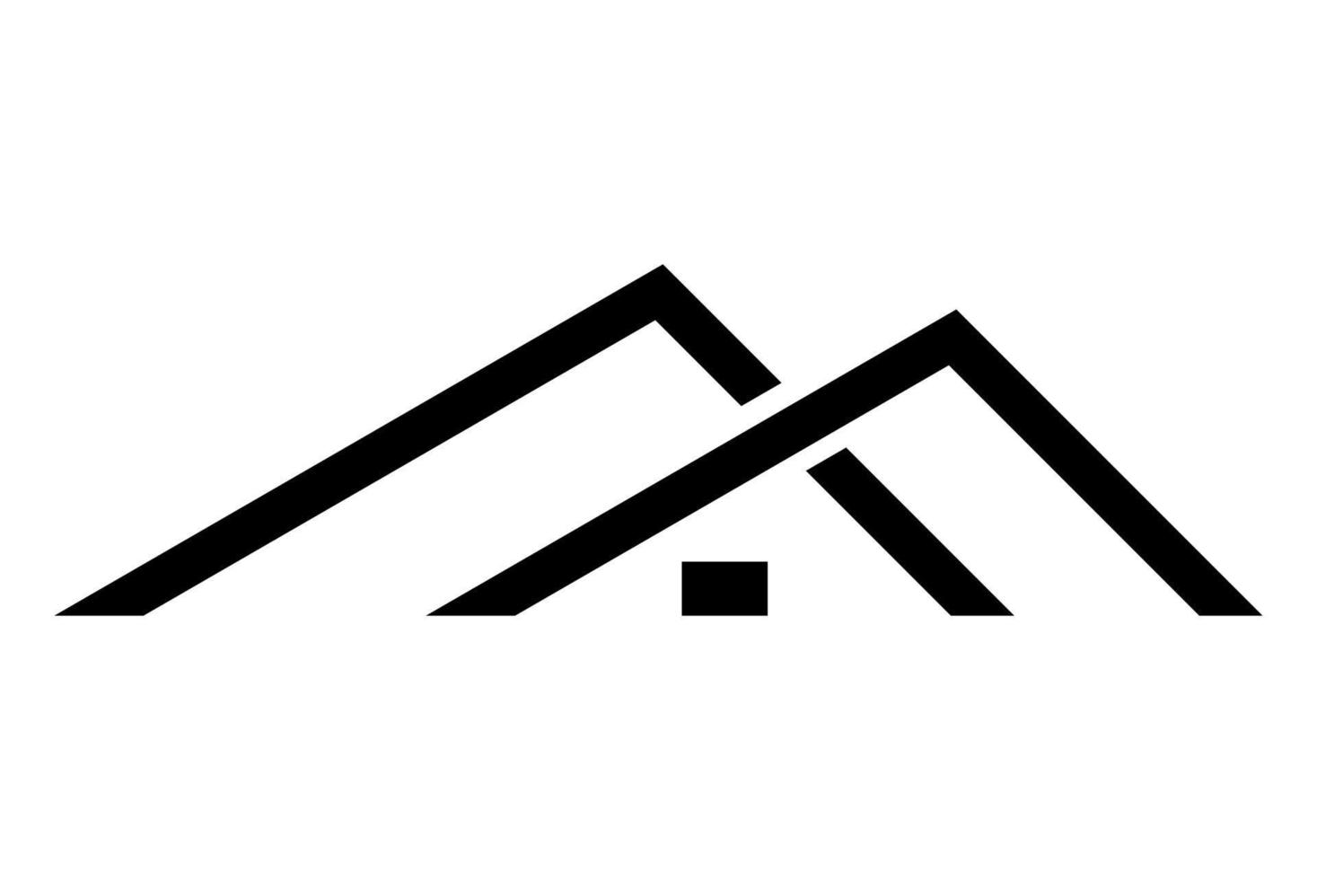 Schwarzes Haus-Logo-Design isoliert auf weißem Hintergrund, Vektorillustration vektor