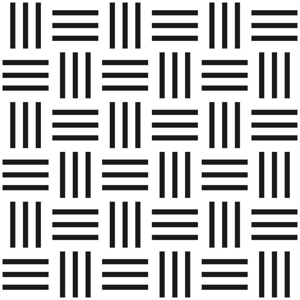 Nahtloses Muster, Balken horizontal mit schwarzer Linie vertikal auf weißem Hintergrund, Vektorillustration vektor