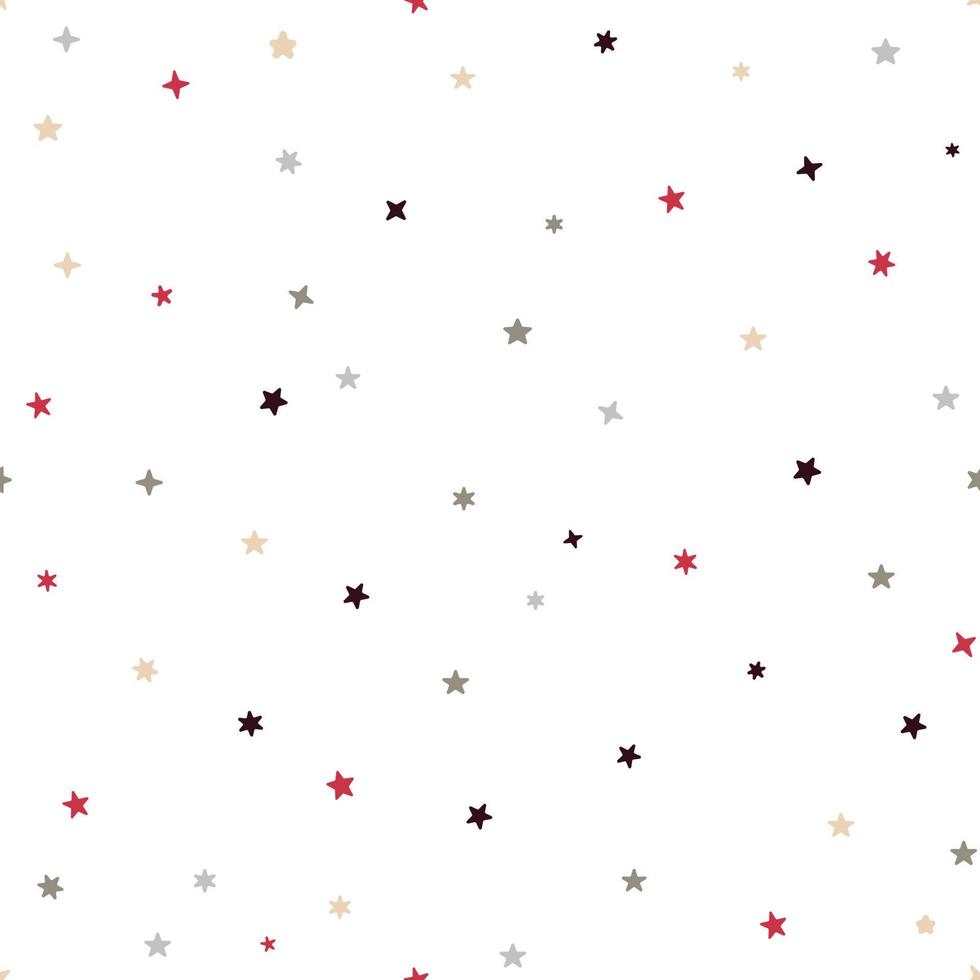 Nahtloses Muster, fallendes Konfetti oder Stern mit weißem Hintergrund, Vektorillustration vektor