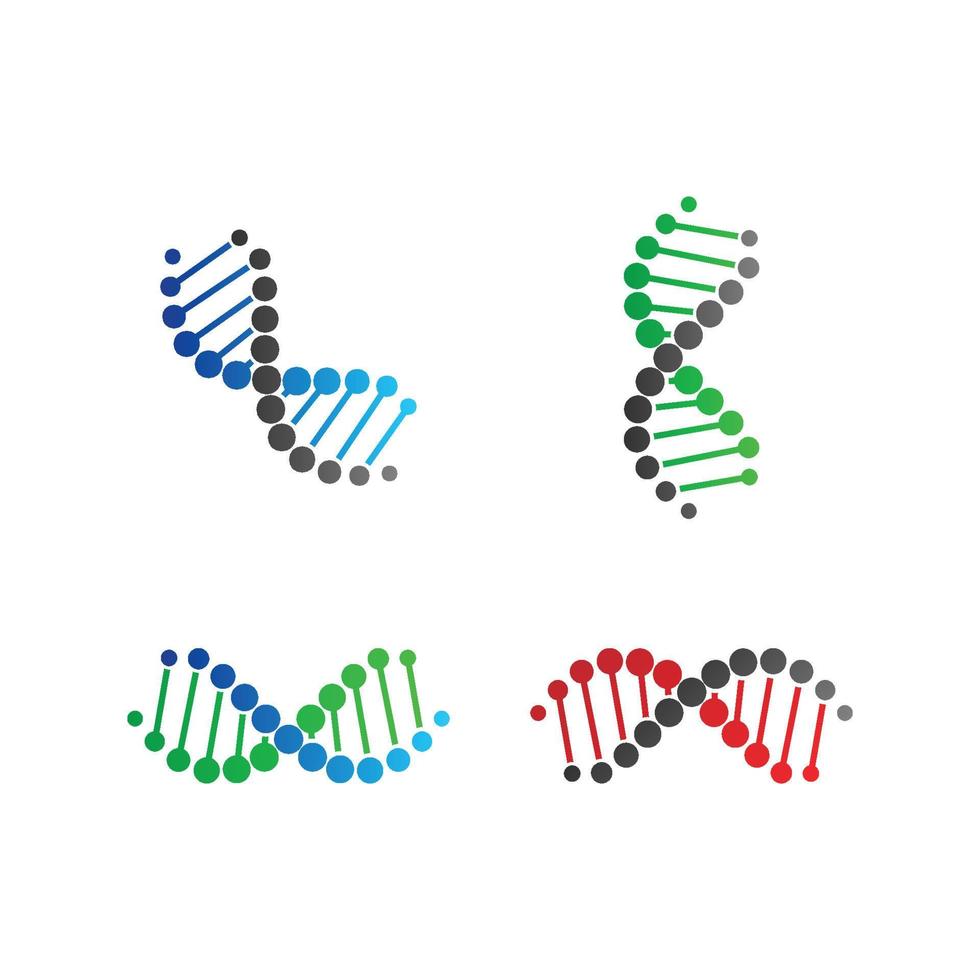 DNA-Symbole. DNA-Logos. DNA-Symbol. DNA-Vektor-Illustration. vektor