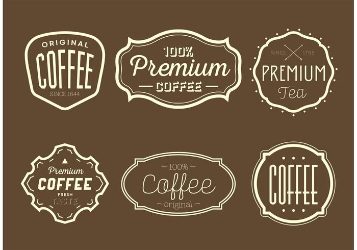 Vintage Kaffee und Tee Etiketten vektor