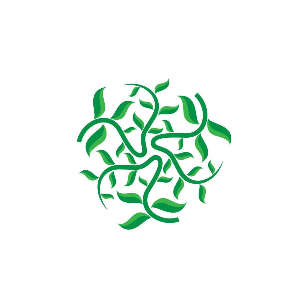 grünes Blatt-Logo. Blatt-Symbol. Natur-Logo. grüne Blatt-Vektor-Illustration. vektor