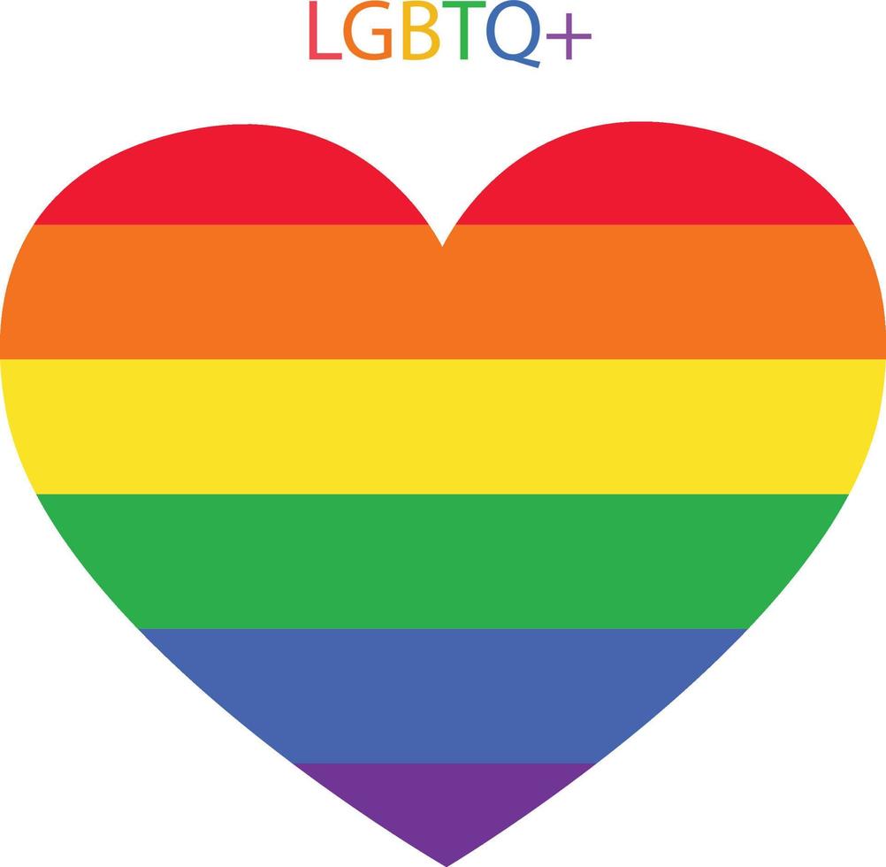 lgbt-symbolvektorillustration, regenbogenfarbe. vektor