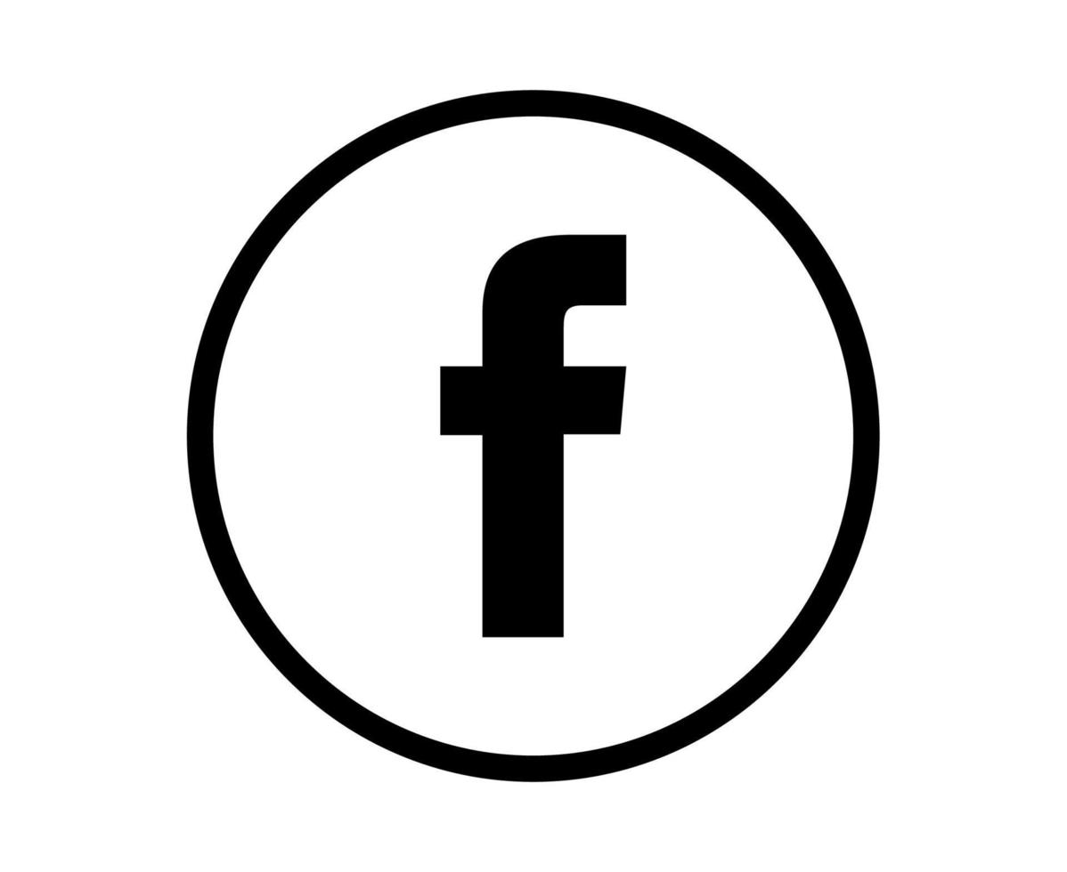 Facebook Social Media Symbol Symbol Logo Design Vektor Illustration
