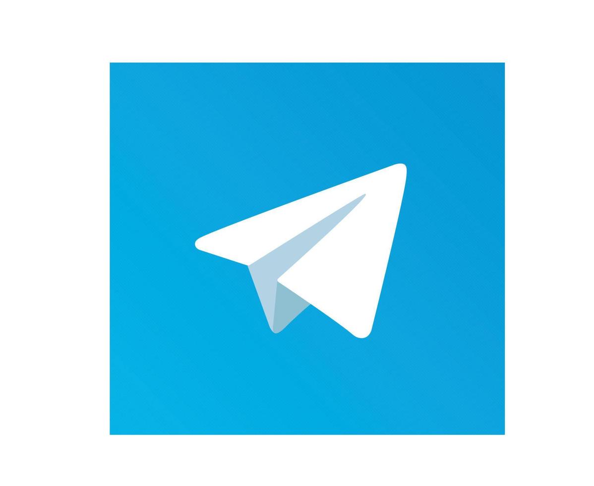 telegram sociala medier logotyp abstrakt design vektorillustration vektor