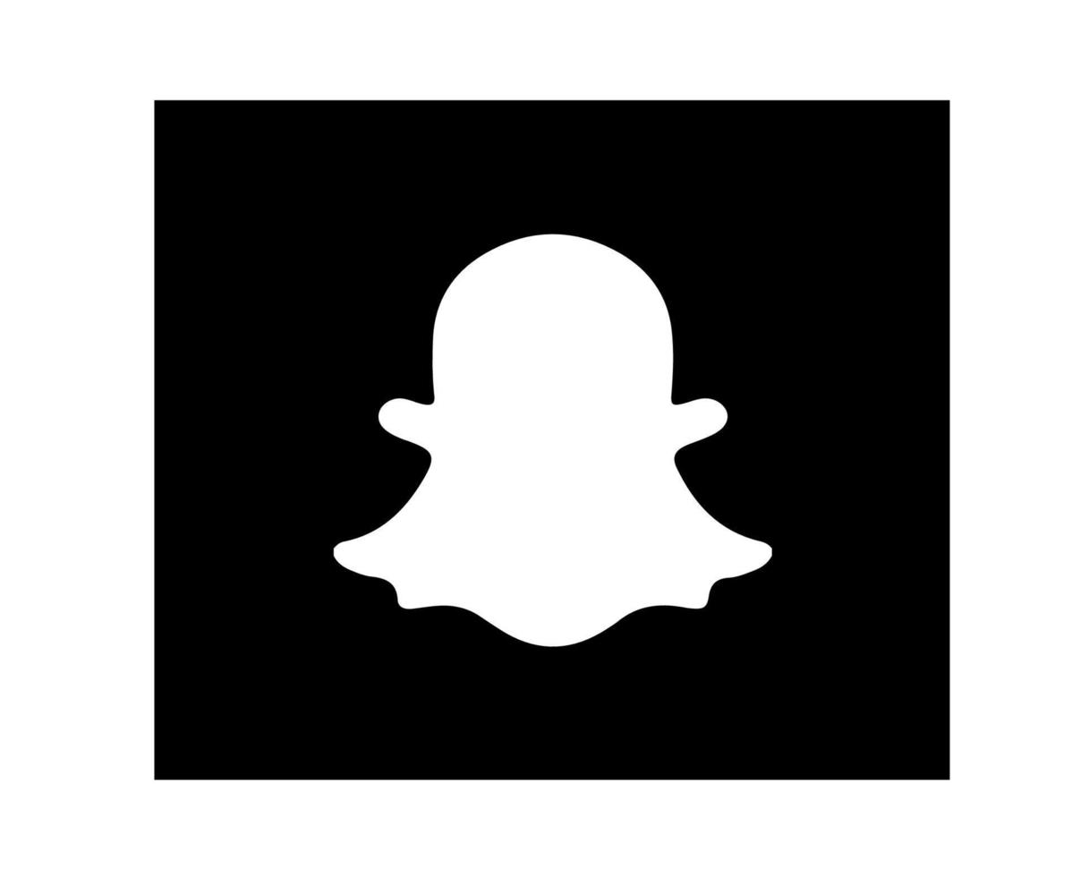 Snapchat Social Media Symbol Symbol Gestaltungselement Vektor Illustration