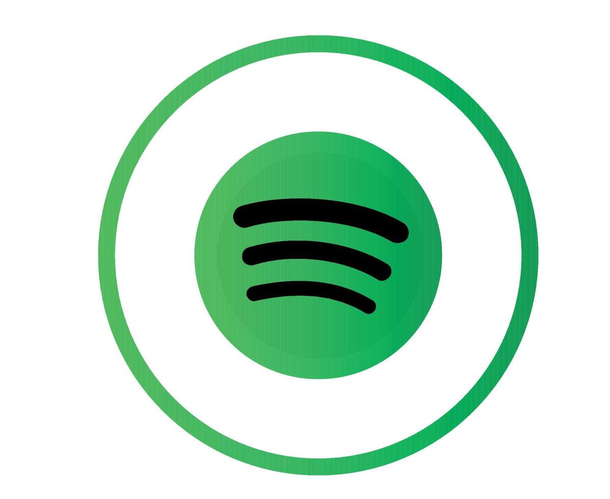 spotify sociala medier ikon symbol logotyp vektor illustration