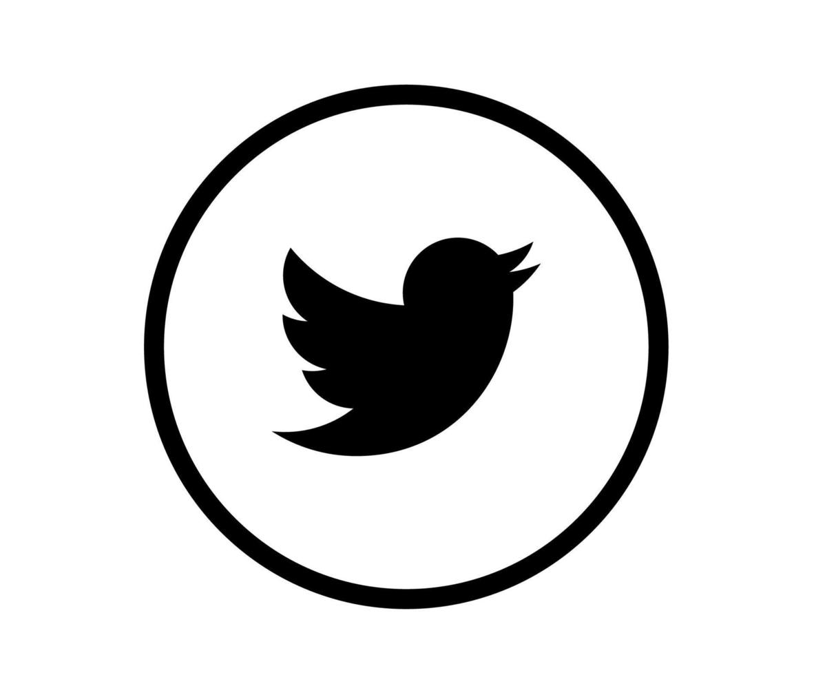 Twitter sociala medier ikon logotyp abstrakt symbol vektorillustration vektor