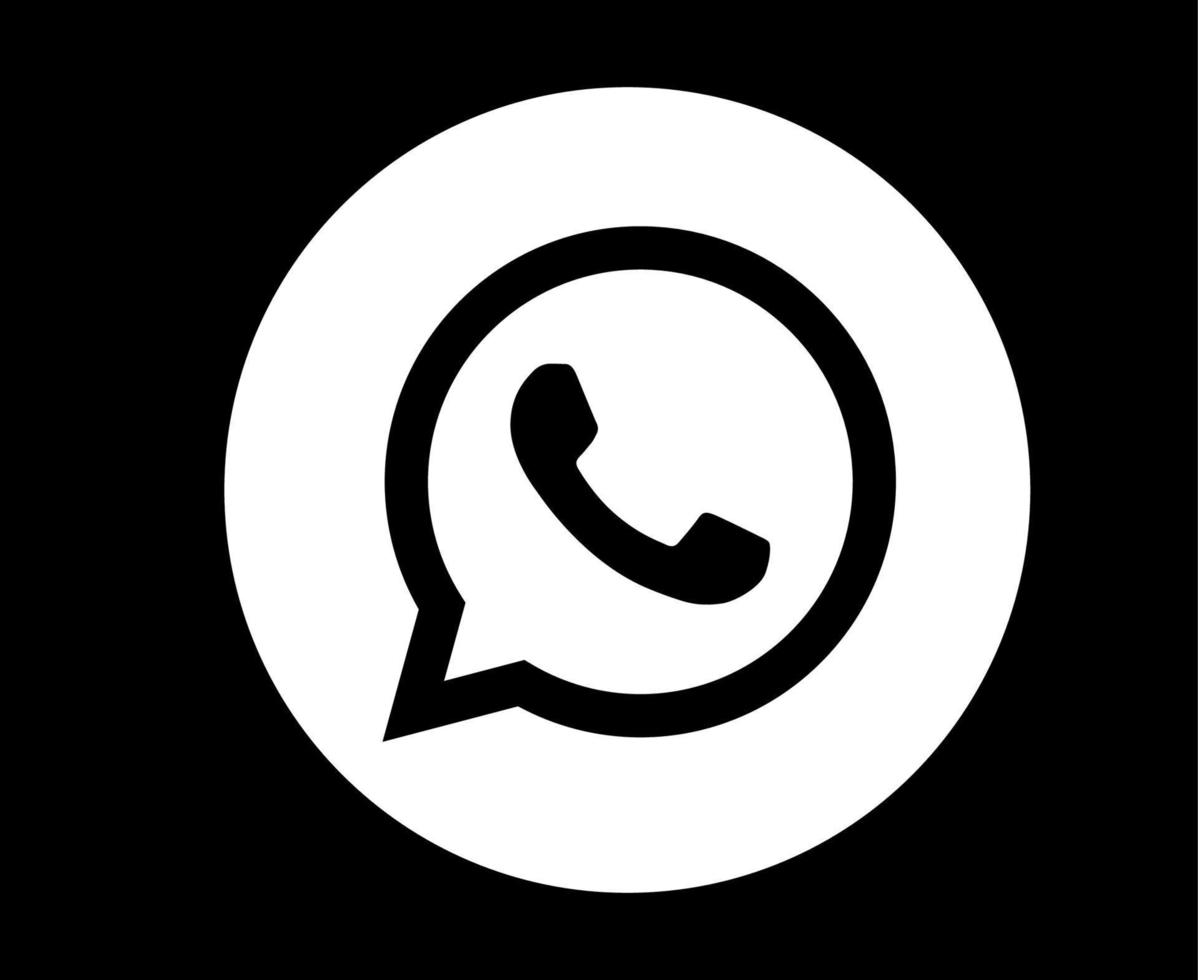 whatsapp sociala medier ikon symbol element vektor illustration