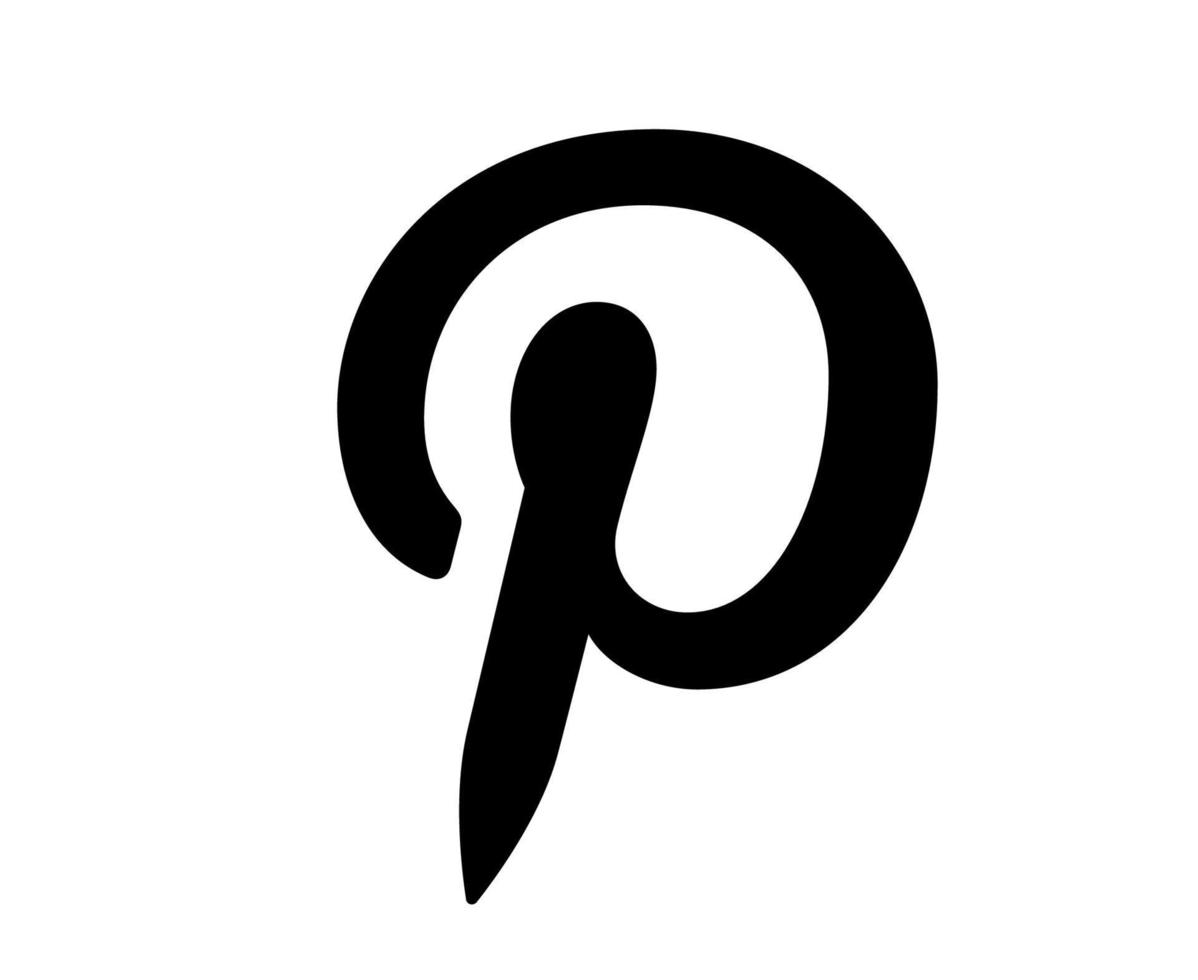 pinterest sociala medier design ikon symbol logotyp vektorillustration vektor