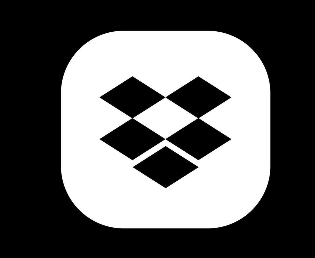 dropbox sociala medier ikon symbol logotyp vektor illustration