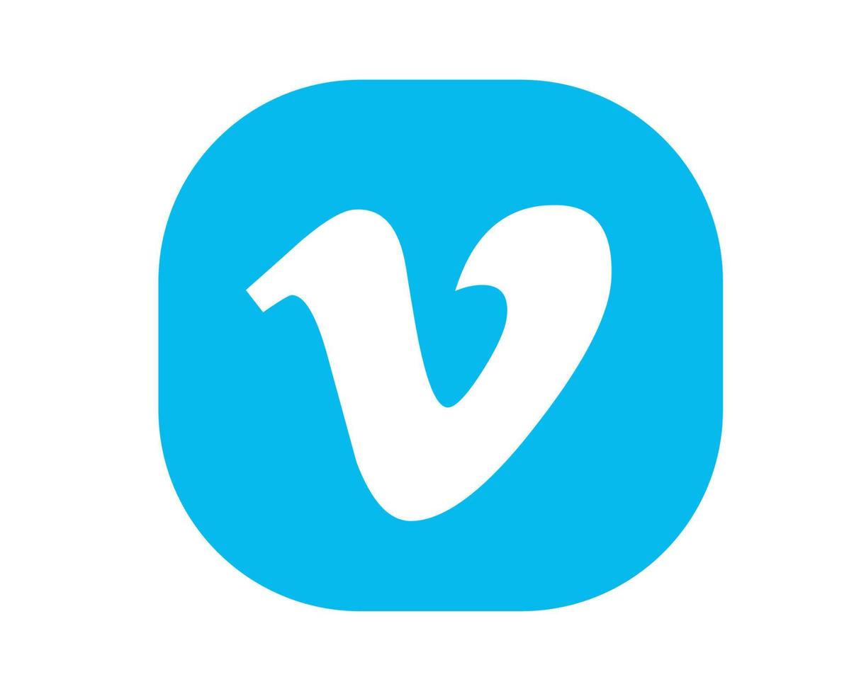 vimeo sociala medier logotyp design ikon symbol vektor illustration