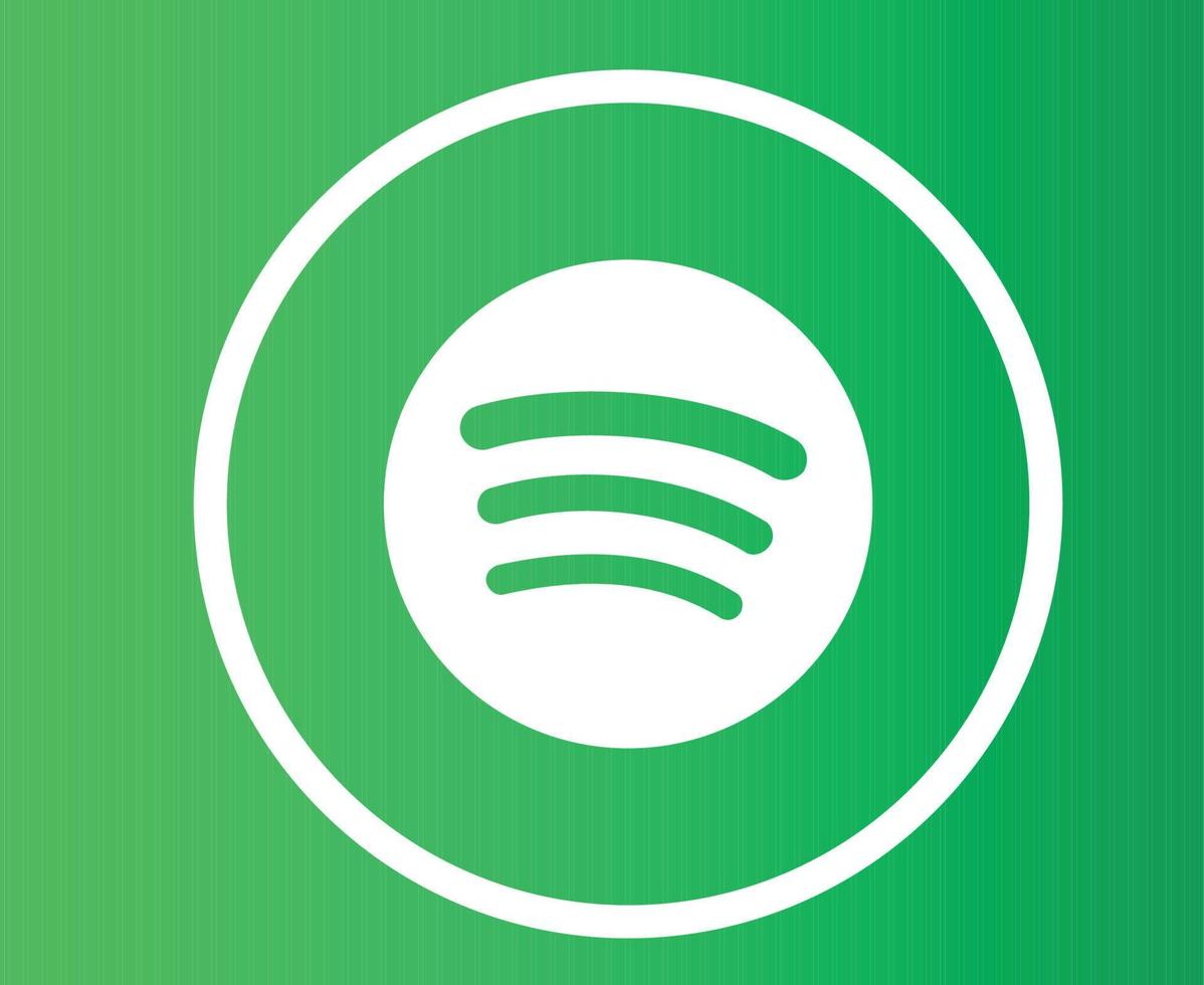 Spotify Social Media Logo Design Symbol Symbol Vektor Illustration