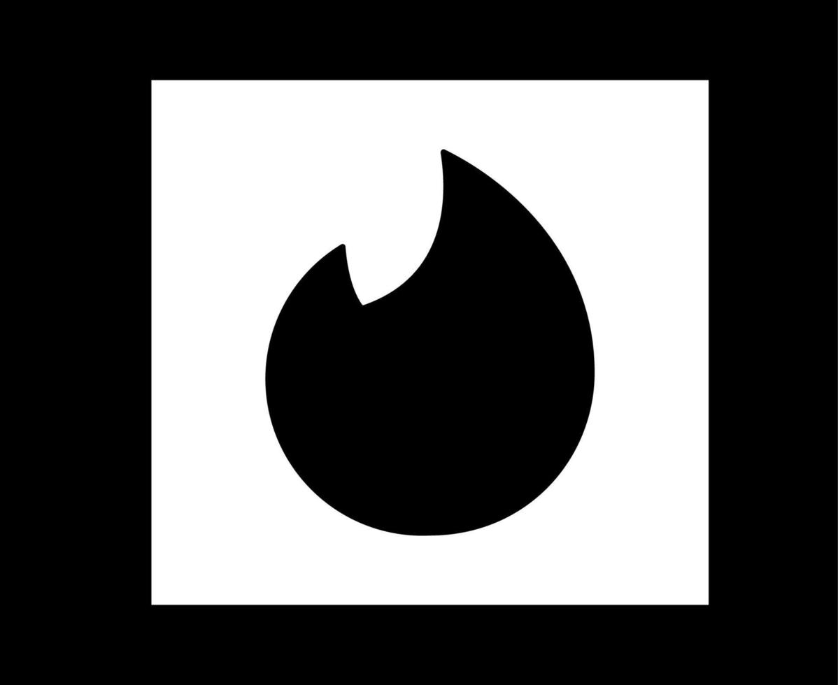 tinder sociala medier ikon symbol element vektor illustration
