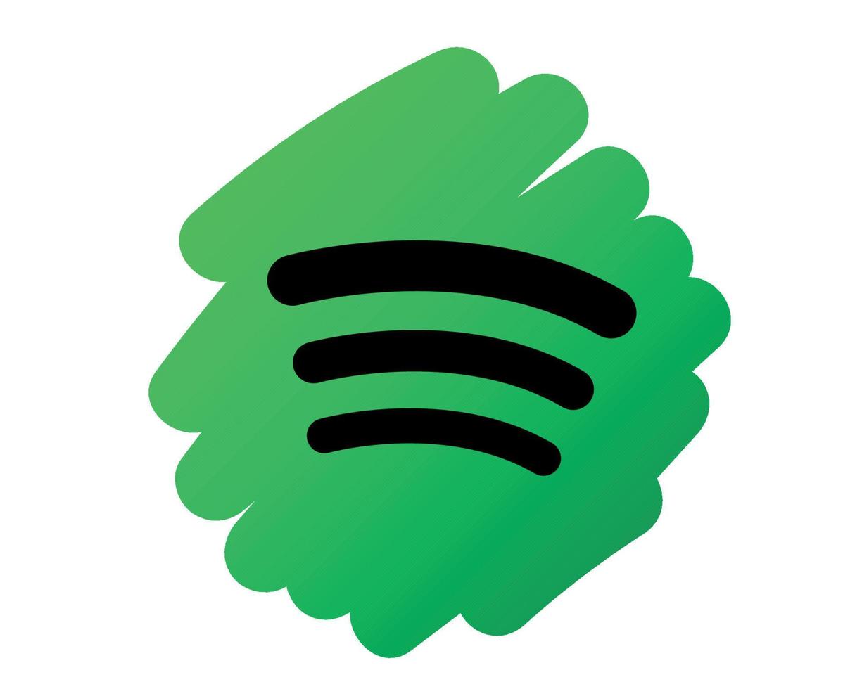 spotify social media symbol logo abstrakte symbolillustration vektor